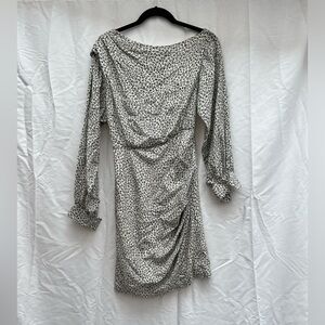 Chic Bateau Neckline Long Sleeve Mini Dress | WHIT